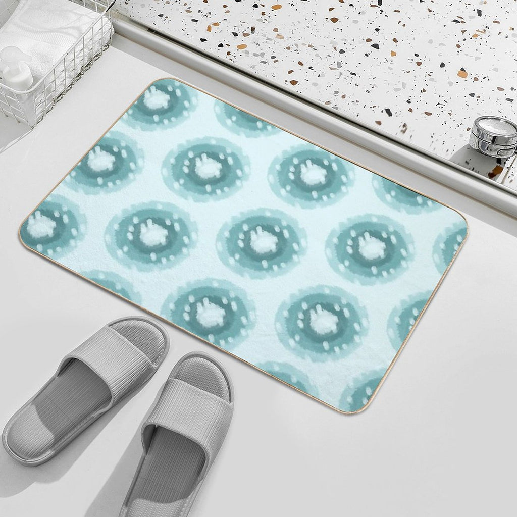 Watercolor Circles  Anti-Trip Bath Mat