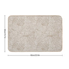 Monstera Moderna Neutrals Beige And Taupe  Fade-Resistant Bath Mat