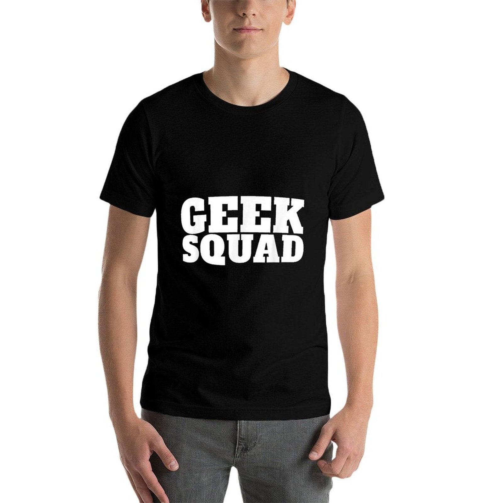 Hilariously Funny Memes Geek Squad Graphic - Unisex-Adults, Black, Small  Easy-care T-Shirt