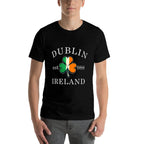 Shamrock St. Patricks Day Dublin Ireland Est 988 Irish  Summer-ready Fabric T-Shirt