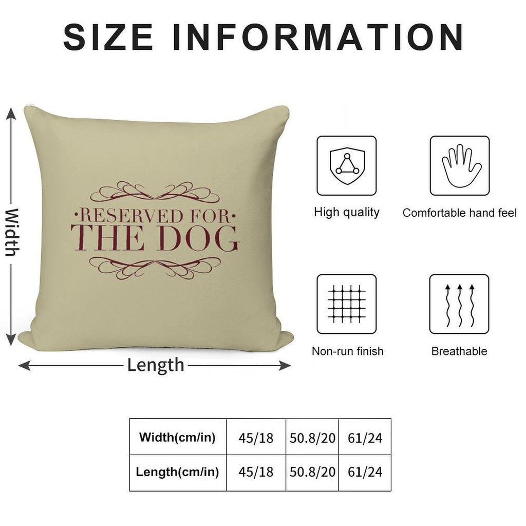 Dogs Cushion Soft Reinforced Edging Throw Pillow
