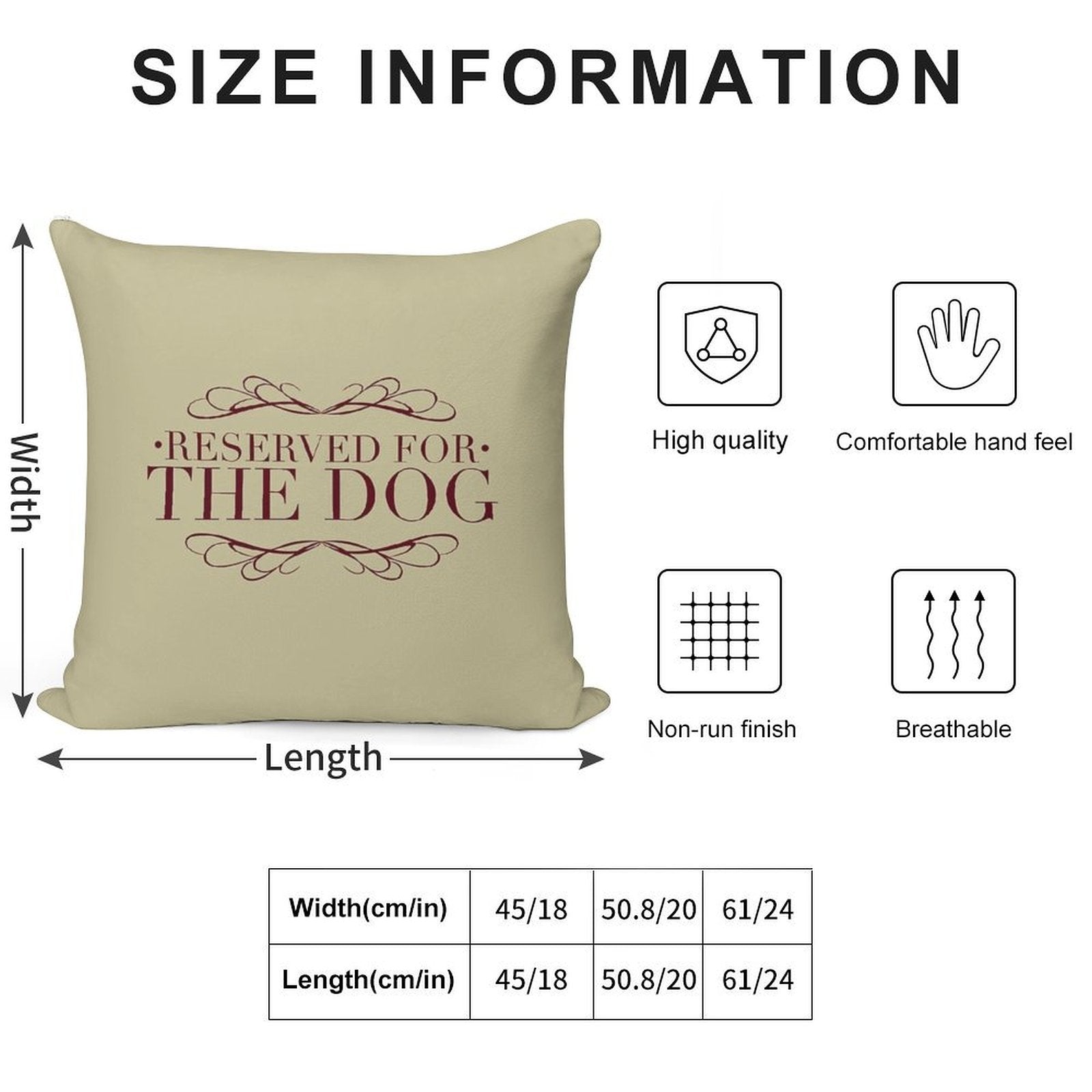 Dogs Cushion Soft Reinforced Edging Throw Pillow