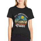 30th Wedding Anniversary Cruise Romantic Anniversaries  High-quality Stitching T-Shirt