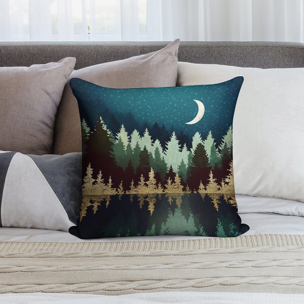 Star Forest Reflection Soft Skin-Friendly Throw Pillow