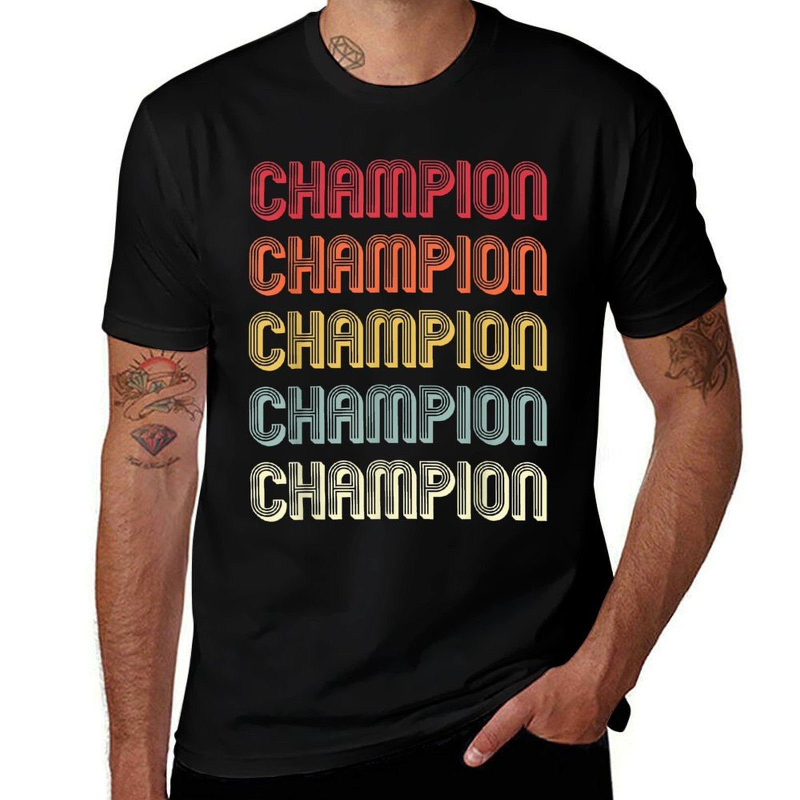 CHAMPION Gift Surname Funny Retro Vintage Birthday Reunion Comfortable T-Shirt