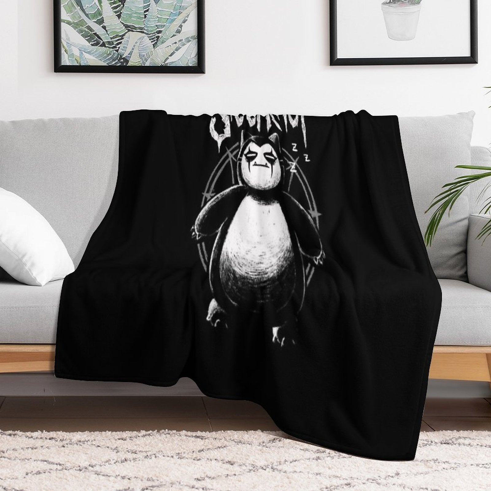 Funny Creature Video Game - Slipknot Metal Music Velvety-soft Throw Blanket