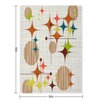 Eames Era Starbursts And Globes 4 (bkgrnd) Comfort Throw Blanket