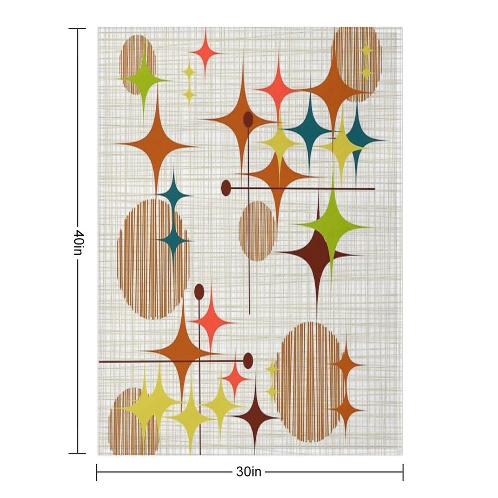 Eames Era Starbursts And Globes 4 (bkgrnd) Comfort Throw Blanket