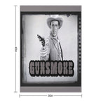 Gunsmoke Film Negative Multi-functional Throw Blanket