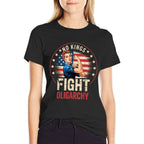 Vintage No Kings Fight Oligarchy Womans Girl America  Durable T-Shirt