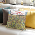 Where's Robert Smith - The Cure Soft Reinforced Edging Throw Pillow