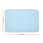 White Stars  Absorbent Bath Mat