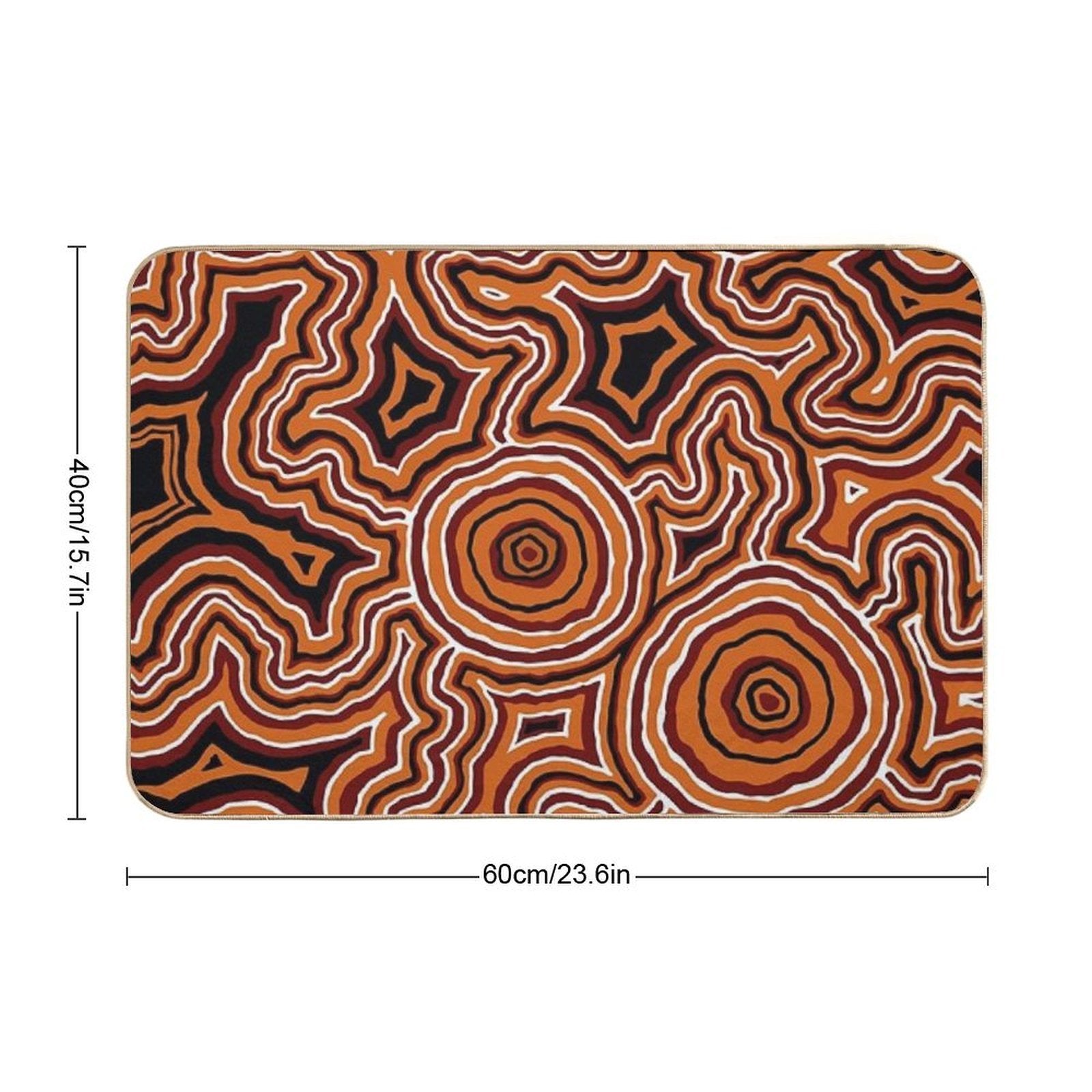 Authentic Aboriginal Art - Pathways - Authentic Design  Repositionable Bath Mat