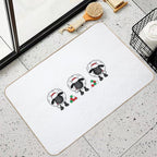 Christmas Sheep Trio With Wool - Shelby  Toxin-Free Bath Mat
