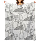 Imagine Birds with Long Legs Bw Easy Care Throw Blanket
