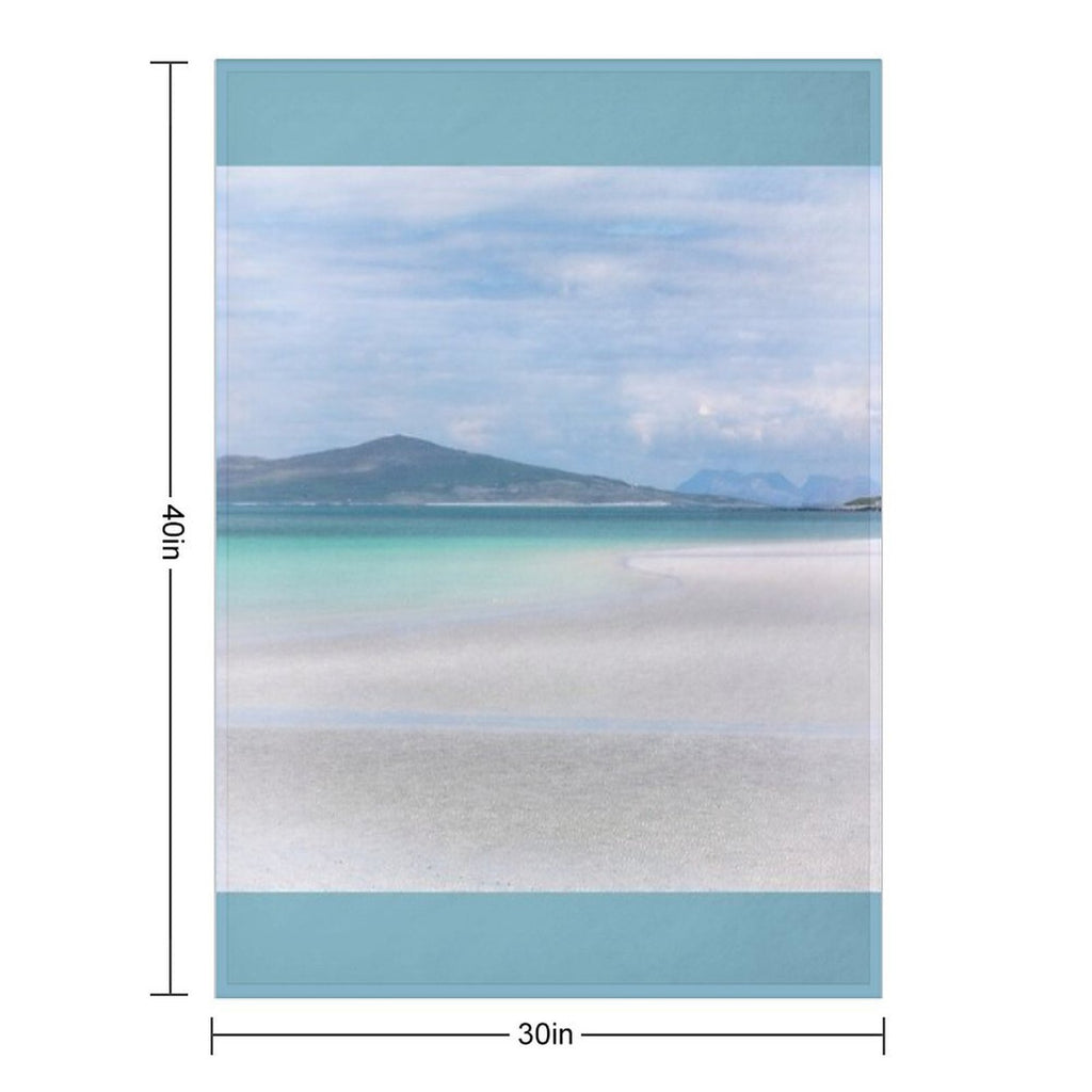 Clachan Sands Serene Scene North Uist Outer Hebrides Wrinkle-free Throw Blanket