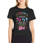 Pink O Blue We Love You Awesome Gender Reveal Pink Team Girl  Versatile T-Shirt
