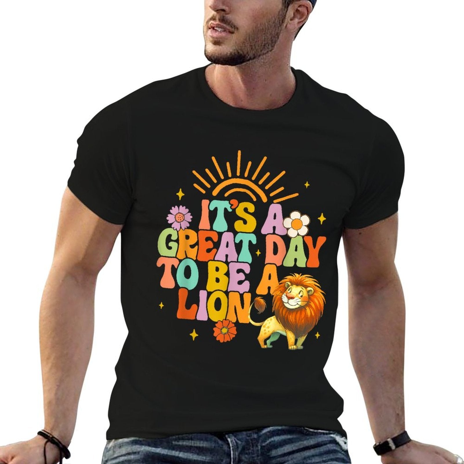 Teacher Life Back To School Its A Great A Day To Be A Lion  High-quality Stitching T-Shirt