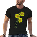 Dandelion  Thistle Bouquet Gift for Yellow Flowers Friends  Moisture-wicking T-Shirt