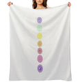 7 Chakras Design Easy Care Throw Blanket