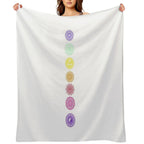 7 Chakras Design Easy Care Throw Blanket