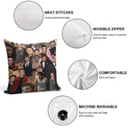 Jonathan Bailey Collage Soft Home Decor Throw Pillow