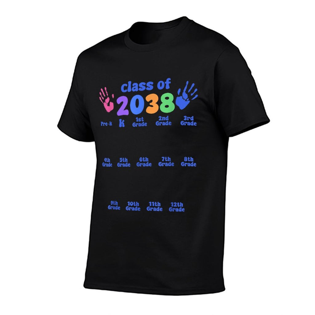 Funny Class of 2038 Grow With Me Handprint Pre-k 12th Grade  Eco-friendly Material T-Shirt