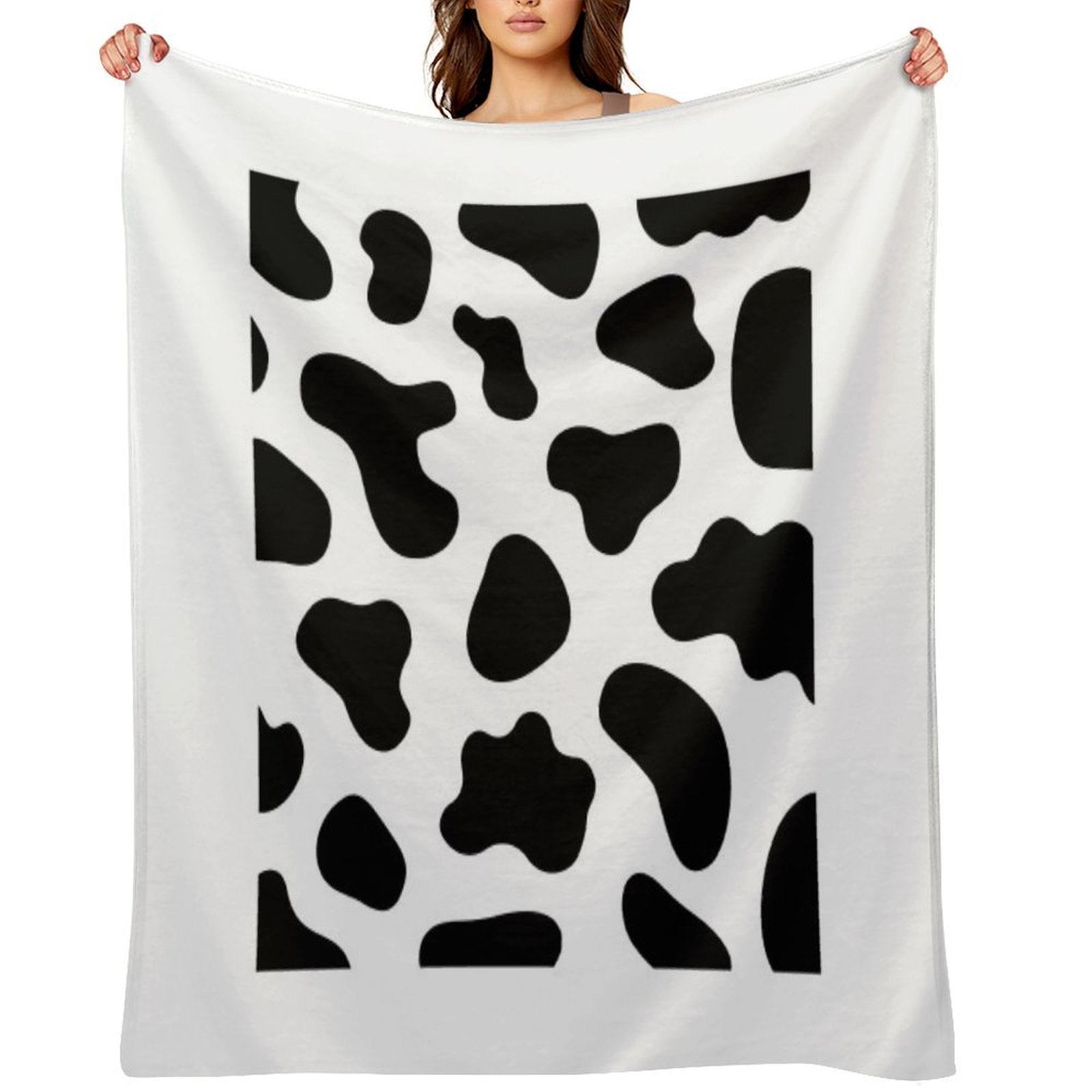 Cow Print Design Wrinkle-free Throw Blanket