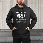 Made in 69 50 Years of Awesomeness 50th Birthday Shrink-Resistant Hoodie