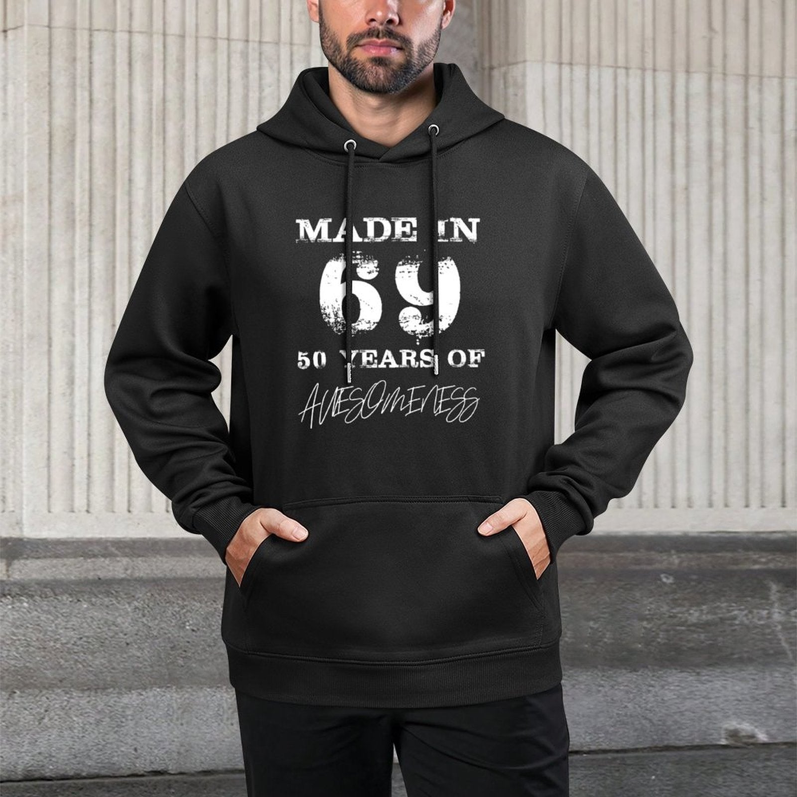 Made in 69 50 Years of Awesomeness 50th Birthday Shrink-Resistant Hoodie
