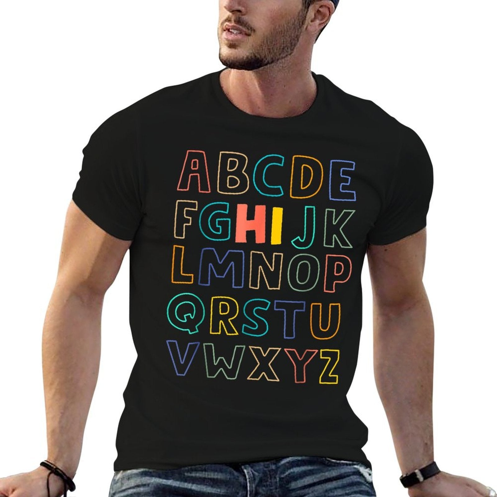 Funny Pre K Kindergarten Hi Alphabet Back To School Teachers Men Women Kids  Moisture-wicking T-Shirt