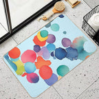 Abstract Watercolor Bliss - Artistic Splash Pattern  Non-Slip Bath Mat