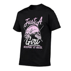 Cute Fishing Funny Keeping It Reel Womens Purple Pink  Moisture-wicking T-Shirt