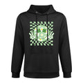 Groovy Shamrock Smile Face St Patricks Day Men Kids Funny Shape Retention Hoodie