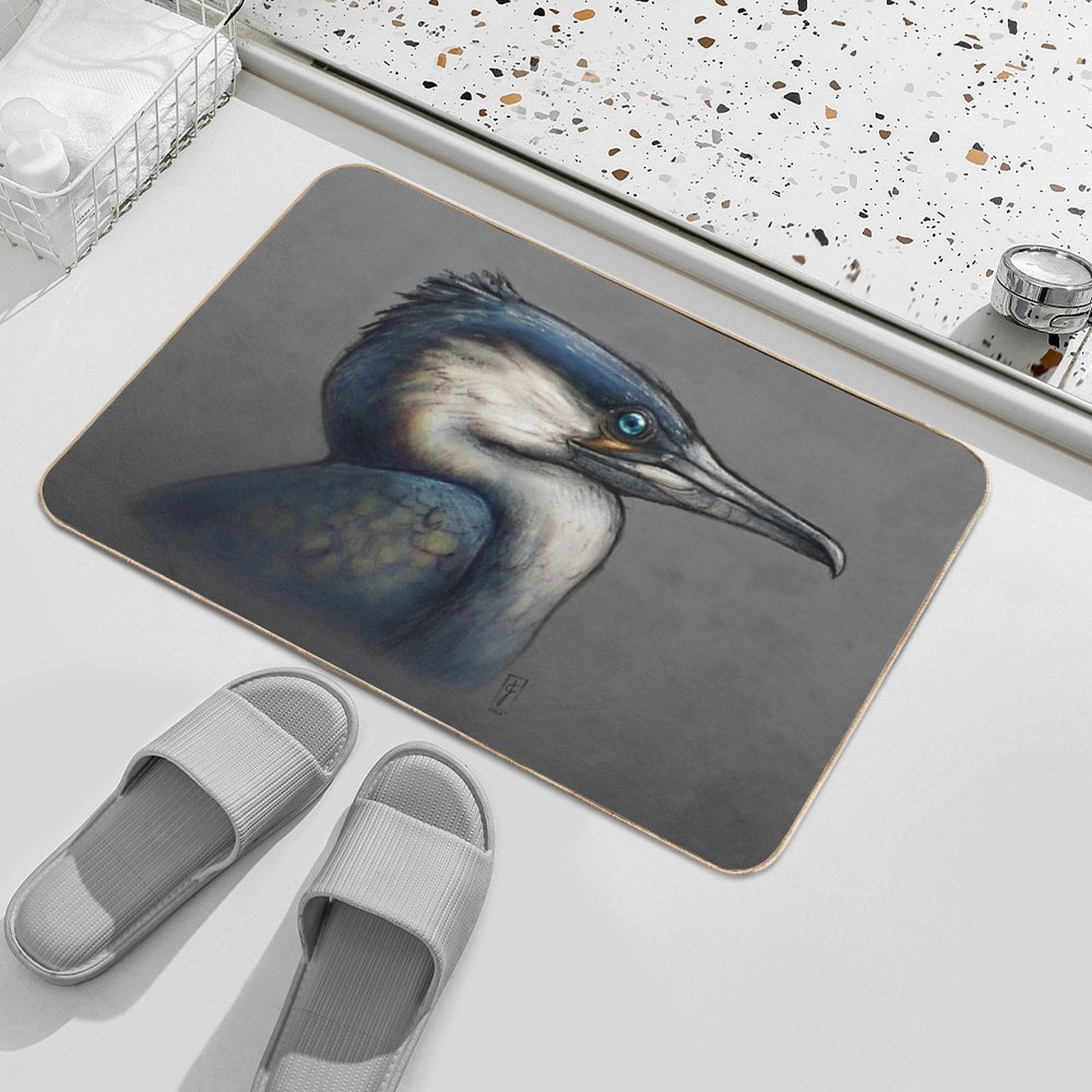 Great Cormorant  Versatile Bath Mat