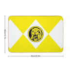 MMPR Yellow Ranger With Coin  Easy To Clean Bath Mat