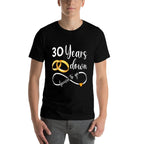 30 Years Down Forever To Go Couple 30th Wedding Anniversary  Polyester Blend T-Shirt