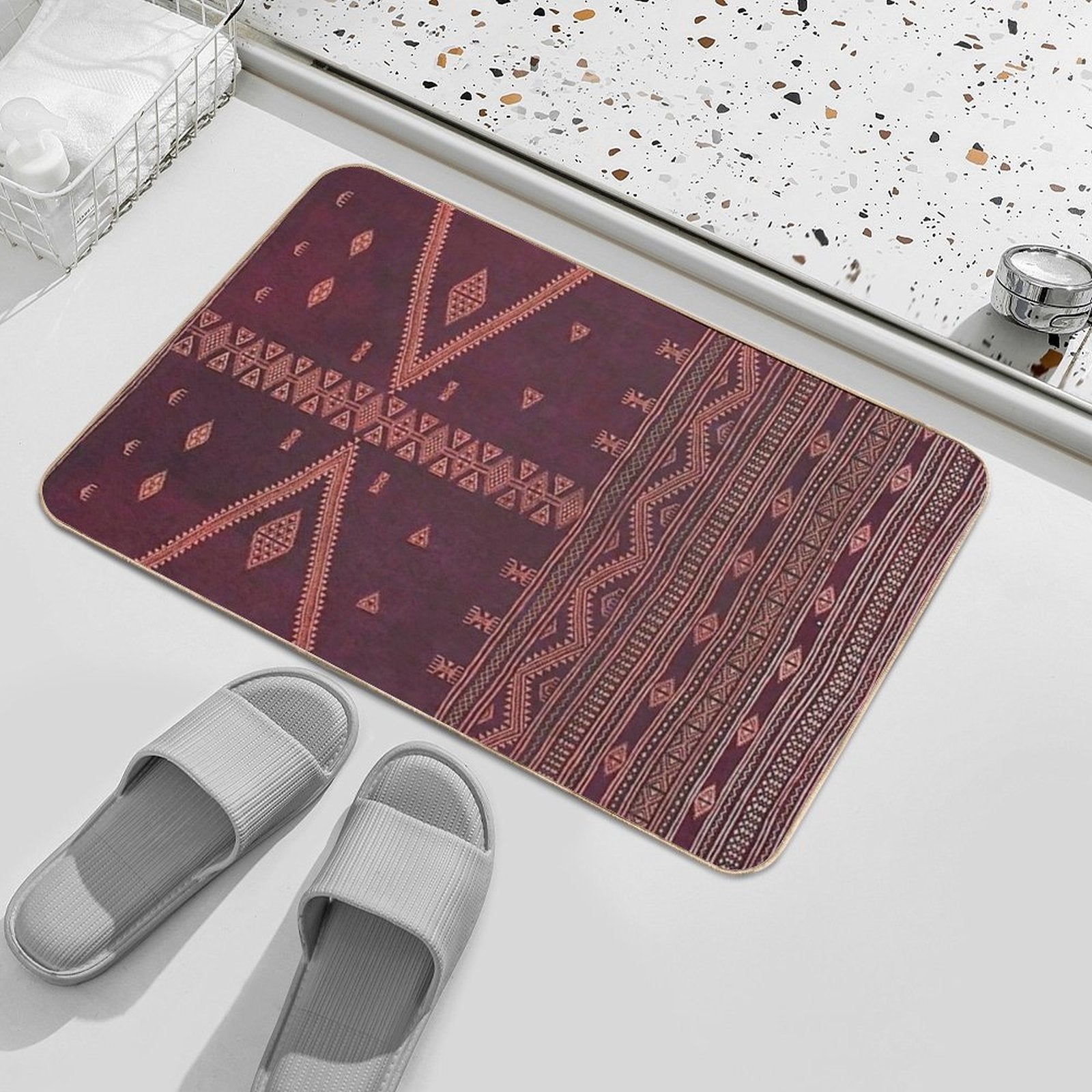 Traditional Moroccan Design  Rapid-Drying Bath Mat