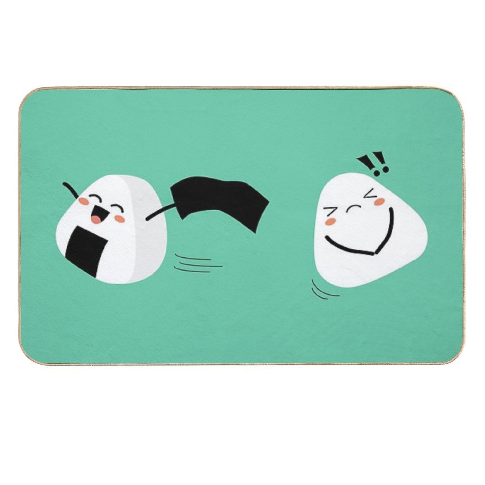 Silly Play Onigiri  Slip-Resistant Bath Mat