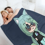 Gacha Life Series - Chloe The Tomboy Shrink-resistant Throw Blanket