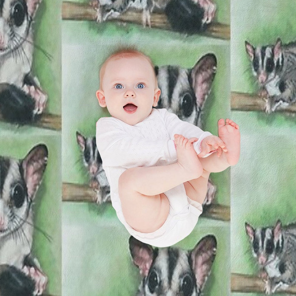 Sugar Glider Wrinkle-free Throw Blanket