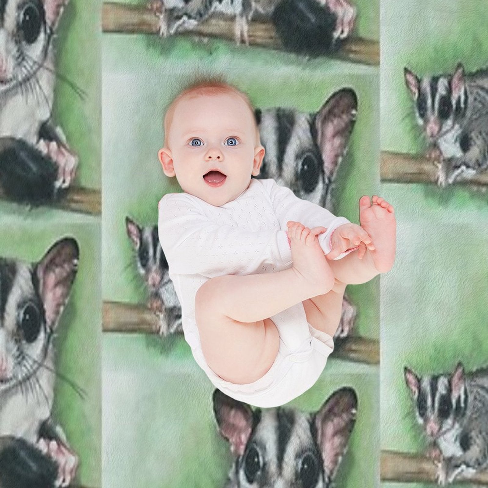 Sugar Glider Wrinkle-free Throw Blanket
