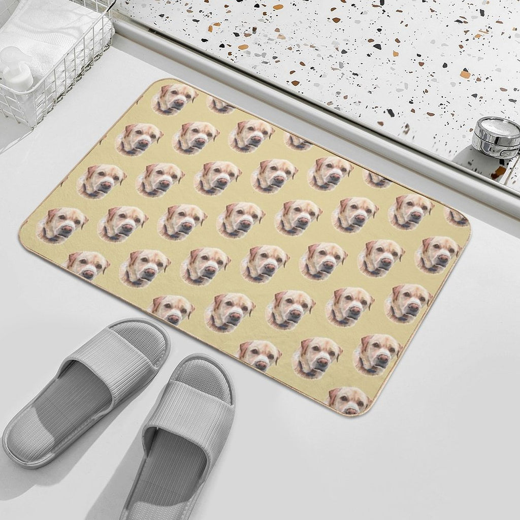 Yellow Labrador  Non-Slip Bath Mat