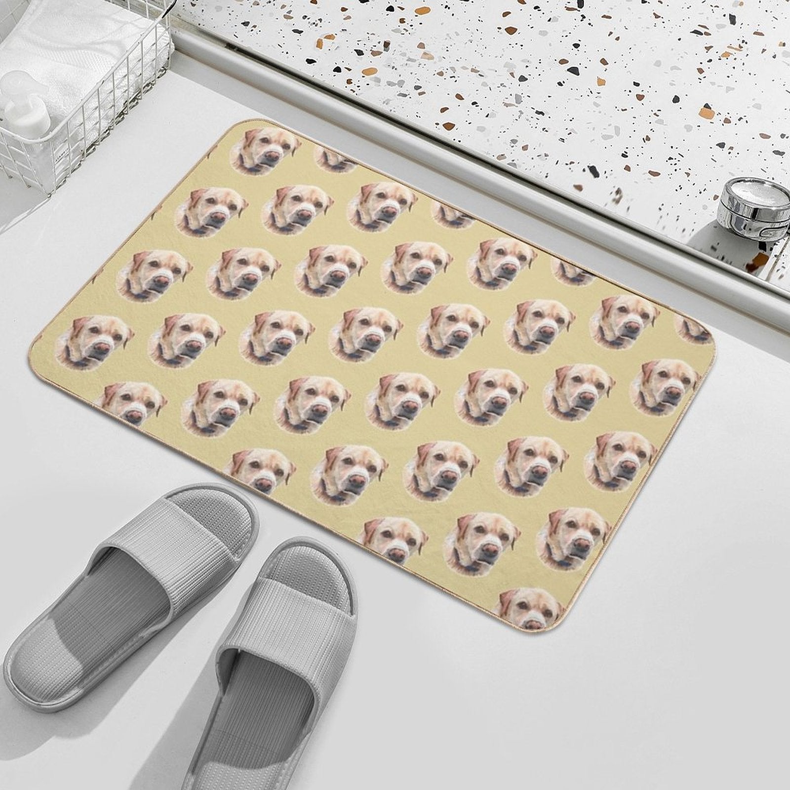 Yellow Labrador  Non-Slip Bath Mat