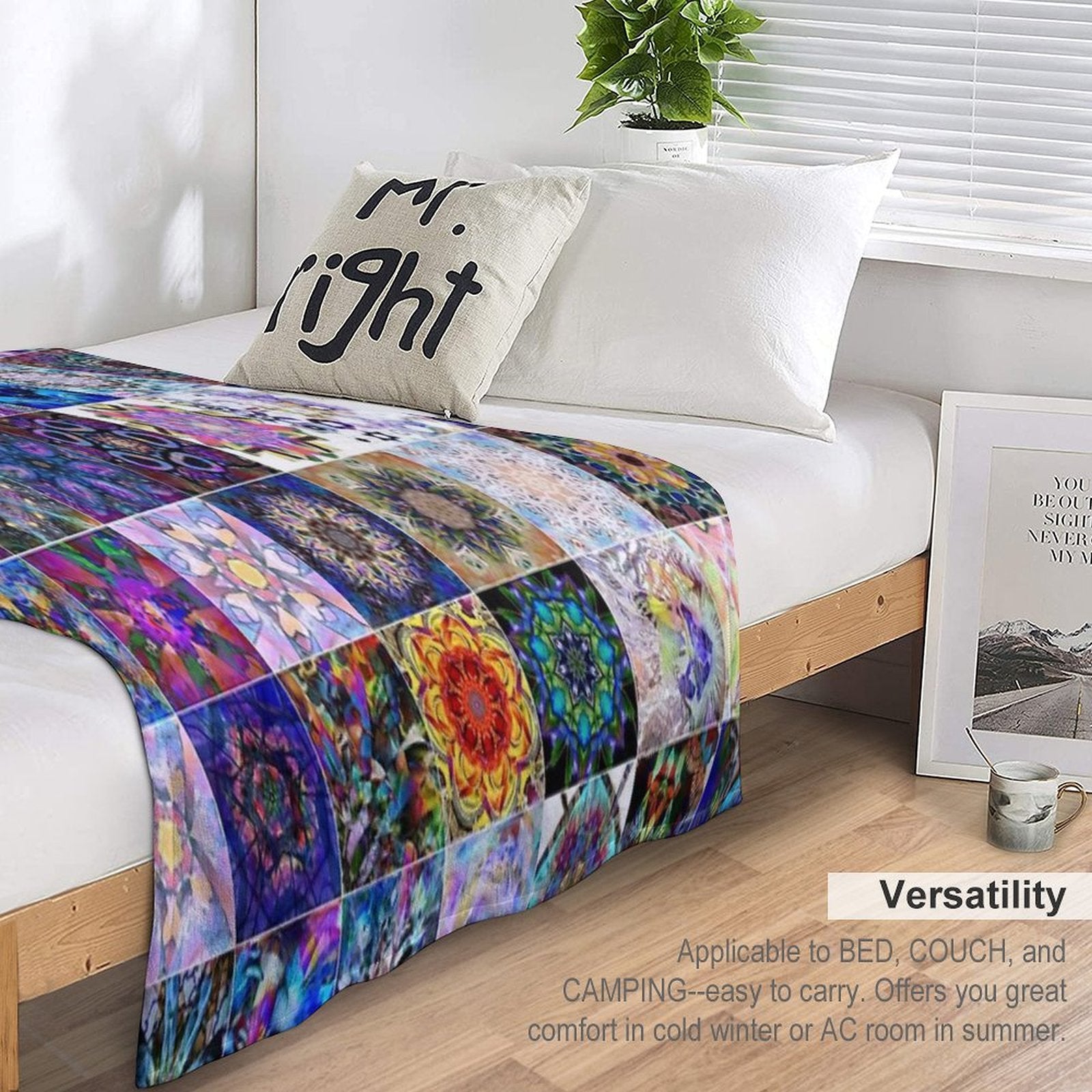 Kaleidoscope Patchwork Travel-friendly Throw Blanket