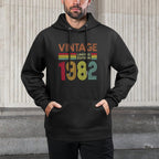 40 Year Old Gifts Vintage 1982 Limited Edition 40th Birthday Shrink-Resistant Hoodie
