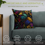 Mystical Night II Botanical Night Garden Nightgarden Soft Luxury Feel Throw Pillow