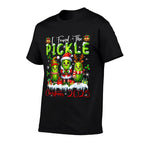 I Found The Pickle Christmas 2025 Santa Reindeer Elf Pickles  Fade-proof Color T-Shirt