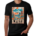 Kyoto Japan City Mt Fuji Vintage Japanese Woodblock Tourist  Soft T-Shirt