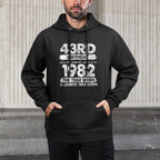 Vintage Legend Birthdays For Men Women 2025 43 Year Old Gifts Vintage 1982 Limited Edition 43rd Birthday Black Unisex-Adults All-Day Comfort Hoodie